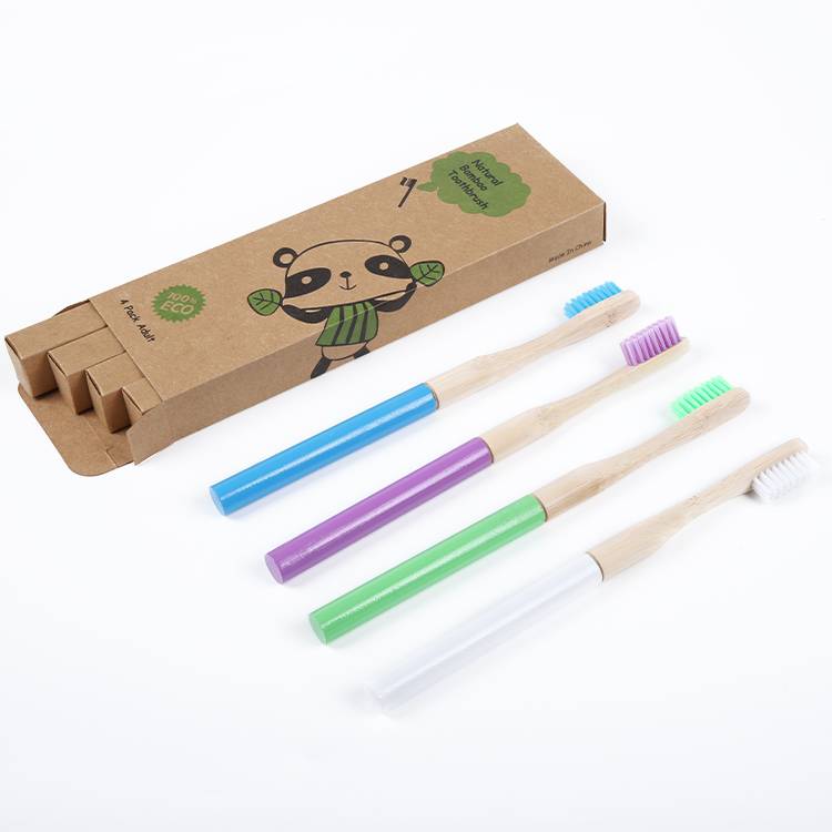 Promotional Custom Logo Bamboo Bristle Toothbrush Toothbrush Eco-friendly Natural Toothbrush