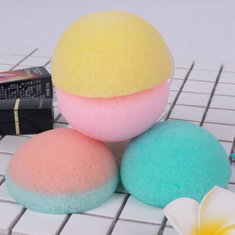 Custom Organic Face Sponge 100% Natural Plant Fiber Baby Kids Konjac Sponge