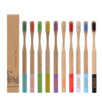 Wooden Tooth Brush Eco Friendly Disposable Wholesale Bamboo Charcoal Round Handle Bamboo Toothbrush