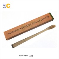 Wholesale Eco Travel Case Hotel Natural Bambu Tooth Brush Set Custom LOGO Organic Charcoal Bamboo Toothbrush